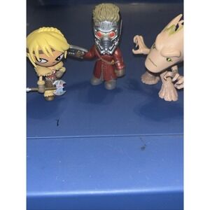 Funko Mystery Minis Marvel Lot of 3 Groot Star-Lord Valkyrie Loose Figures